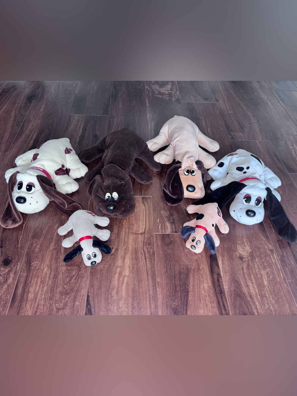Vtg  80’s 90’s Tonka Pound Puppies Dogs Puppy Plush Stuffed Lot of 6 Long Ears